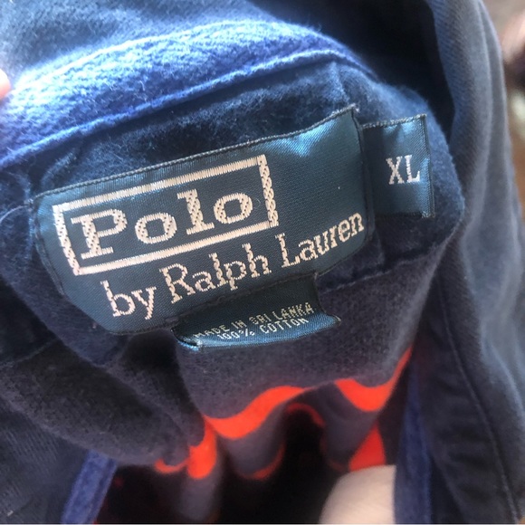 Polo by Ralph Lauren Navy & Red Striped Shirt size XL - Picture 10 of 10